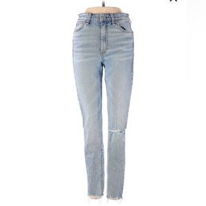 rag & bone Blue Skinny Jeans Distressed High-Waisted